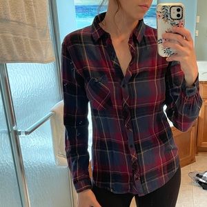 Navy and Maroon Flannel